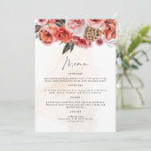 LYRA Boho Fall Floral Diner Cartes Menu (Debout devant)