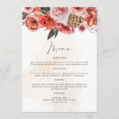 LYRA Boho Fall Floral Diner Cartes Menu (Devant)
