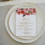 LYRA Boho Fall Floral Diner Cartes Menu<br><div class="desc">Ce menu du dîner comporte des flancs bohèmes bordeaux et des caractères manuscrits. Ce menu gastronomique est l'ajout parfait à votre événement d'automne de saumons.</div>