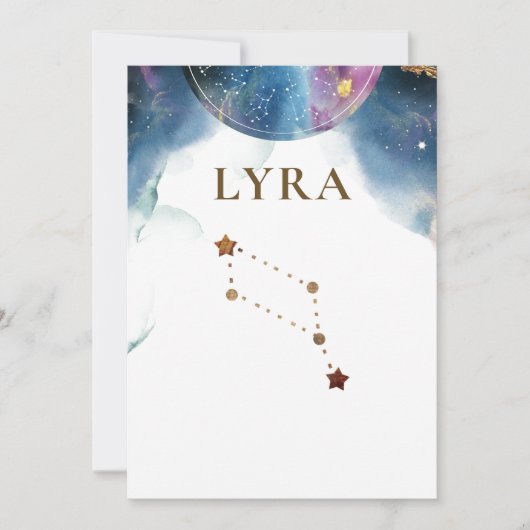 Lyra Constellation, Numéro de table céleste (Devant)