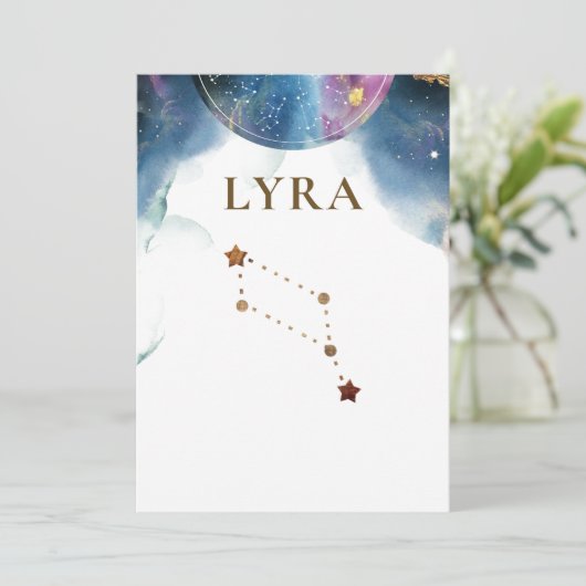 Lyra Constellation, Numéro de table céleste (Debout devant)