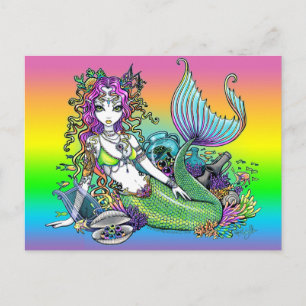 "Lyra" Rainbow Zee Scape Mermaid Briefkaart
