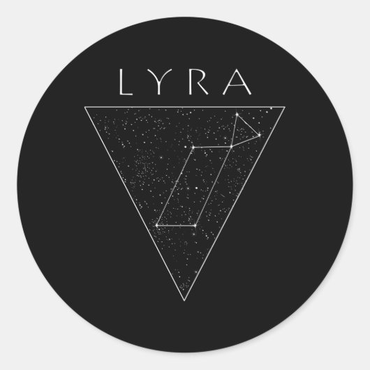 Lyra Sterrenbeeld Lyran Sterrenzaad Ronde Sticker (Voorkant)