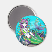 Lyra Tropical Rainbow Mermaid Magnet (Recto/Verso)
