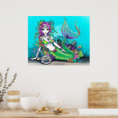 Lyra Tropical Rainbow Mermaid Poster (Keuken)