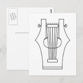 Lyre (lyra) - Oude Grieks instrument Briefkaart (Voorkant / Achterkant)