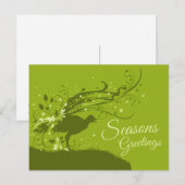 Lyrebird kerstgrillen grafisch groen briefkaart (Voorkant / Achterkant)