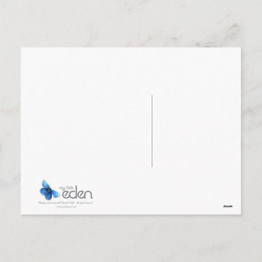 Lyrebird noël siffler carte postale d'art graphiqu (Dos)