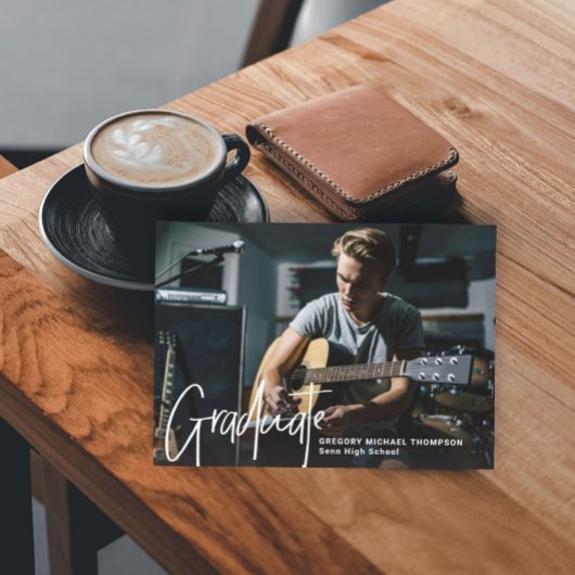 Lyric Afstuderen Fotoaankondiging Kaart