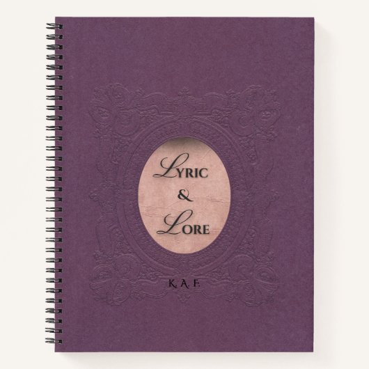 Lyric & Lore Embossed Purple Archive Journal (Devant)
