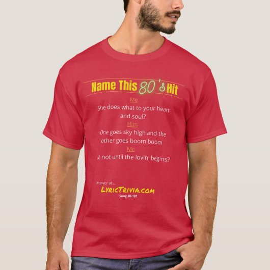 Lyric Trivia 80-101 T-Shirt (Voorkant)