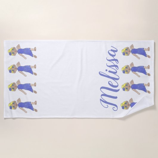 Lyrical Modern Dancer Paars Costume Dance Overwegi Strandlaken (Voorkant)