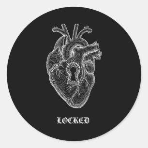 Lyriclyfe-shirt met lange mouwen-achy Breaky Heart Ronde Sticker