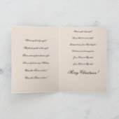 Lyrics de la nuit silencieux Carte de Noël (Intérieur)