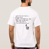 Lyrics to Dumpster Diver the musical T-shirt (Achterkant)