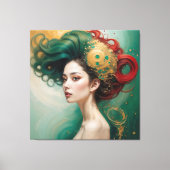 Lyrielle, de groen-gouden keizerin canvas afdruk (Voorkant)