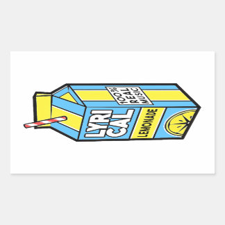 Lyrische limonade rechthoekige sticker