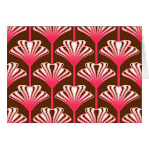 Lys Art déco, Brown foncé et rose corail