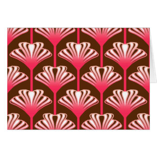 Lys Art déco, Brown foncé et rose corail