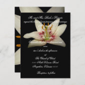 Lys blanc Faire-part de mariage floral (Devant / Derrière)