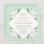 Lys blancs et Invitation de répétition de menthe l (Devant / Derrière)