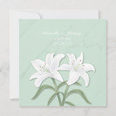 Lys blancs et Invitation de répétition de menthe l (Dos)