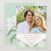 Lys blancs et menthe légère Enregistrer la carte d (Devant / Derrière)