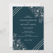 Lys blancs Faire-part de mariage à main (Devant)