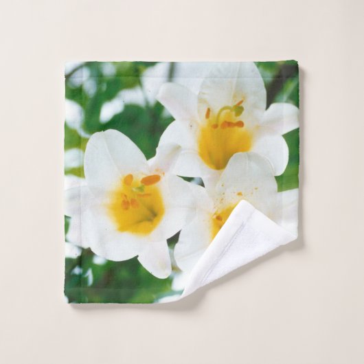 Lys blancs - Lilium Flower candidum (Gant de toilette)