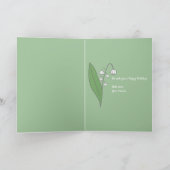 Lys botanique de la Vallée Carte d'Anniversaire Fl (Intérieur)