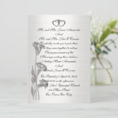 Lys calla à l'air satiné faire-part de mariage (Debout devant)