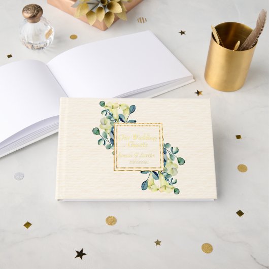 Lys Calla blancs et Eucalyptus (Recto ouvert)