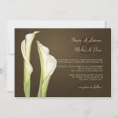 Lys calla sur invitations de mariage café (Dos)