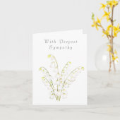 Lys dans la vallée Penser de vous Carte de Sympath (Fleur jaune)