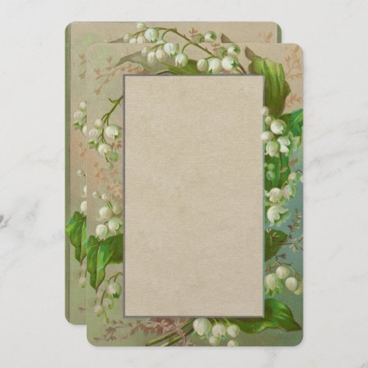 Lys de la Vallée des invitations de mariage (Devant / Derrière)