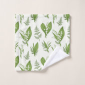 Lys de la Vallée Fleurs et Botanique Feuille (Gant de toilette)