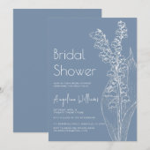 Lys de la vallée Invitation douche nuptiale (Devant / Derrière)