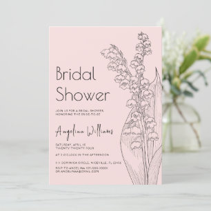 Lys de la vallée Invitation douche nuptiale