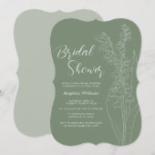 Lys de la vallée Invitation douche nuptiale (Devant / Derrière)