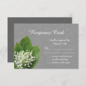 Lys de la vallée RSVP burlap gris (Devant / Derrière)