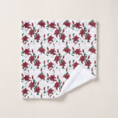 Lys de Noël rouges et blancs (Gant de toilette)
