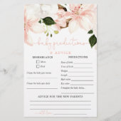 Lys de printemps rose Baby prédit carte de conseil (Devant)