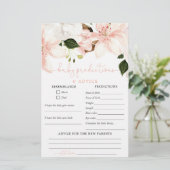 Lys de printemps rose Baby prédit carte de conseil (Debout devant)