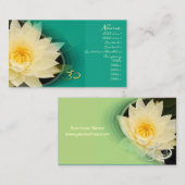 Lys d'eau à la crème, om Carte de visite (Devant / Derrière)