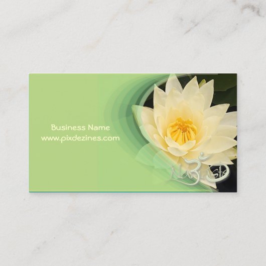 Lys d'eau à la crème, om Carte de visite (Dos)