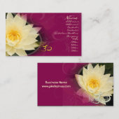 Lys d'eau à la crème, om Carte de visite (Devant / Derrière)