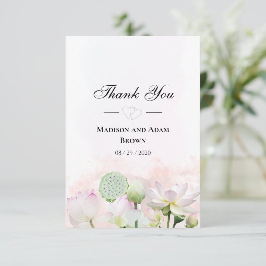 Lys d'eau douce et Merci d'aquarelle Loti (Debout devant)