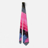 Lys d'eau en rouge rose violet bleu vert Cravate (Dos)