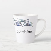 Lys d'eau moderne Latte Mug personnalisé (Droite)