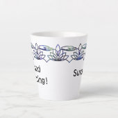 Lys d'eau moderne Latte Mug personnalisé (Devant)
